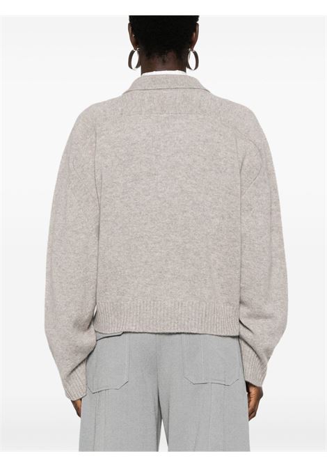 Grey polo-style collar jumper Loulou studio - women LOULOU STUDIO | HOMEREMLNG